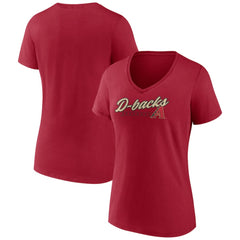 Red Arizona Diamondbacks Women's One And Only V-Neck T-Shirt