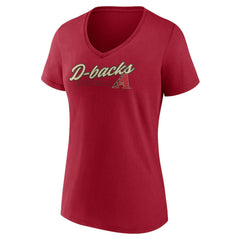 Red Arizona Diamondbacks Women's One And Only V-Neck T-Shirt