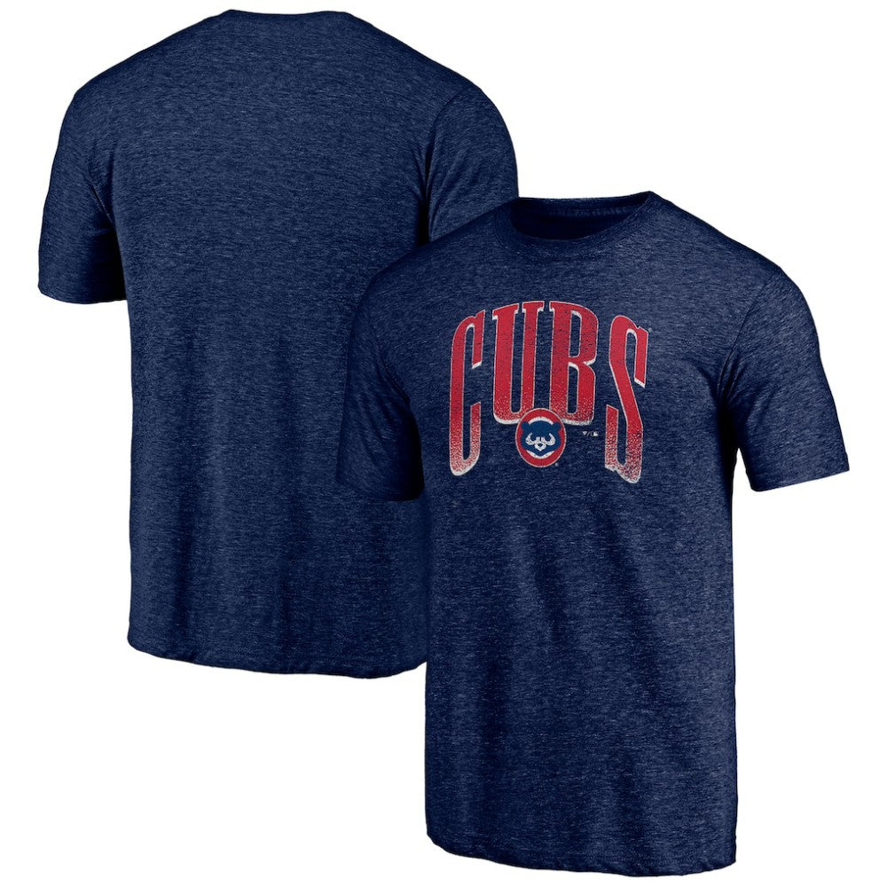 Navy Chicago Cubs Line Corps Tri-Blend T-Shirt