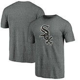 Heather Gray Chicago White Sox Weathered Official Logo Tri-Blend T-Shirt