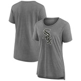 Gray Chicago White Sox Women's Weathered Official Logo Tri-Blend T-Shirt