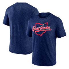 Navy Cleveland Guardians State Guard Tri-Blend T-Shirt
