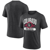 Charcoal Colorado Rockies Badge of Honor Tri-Blend T-Shirt