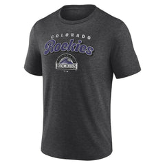 Charcoal Colorado Rockies Wonderment Tri-Blend T-Shirt