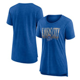 Royal Kansas City Royals Women's Toppler Tri-Blend T-Shirt