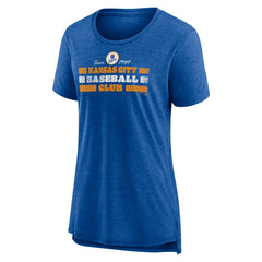 Royal Kansas City Royals Women's Power Swing Tri-Blend T-Shirt