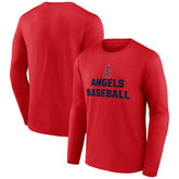 Red Los Angeles Angels Let's Go Long Sleeve T-Shirt