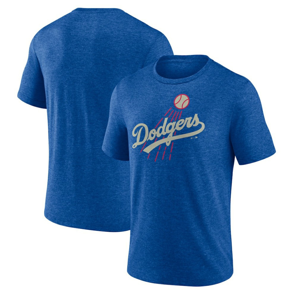 Royal Los Angeles Dodgers Cooperstown Series Sweep Tri-Blend T-Shirt