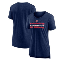 Navy Minnesota Twins Women's Power Swing Tri-Blend T-Shirt