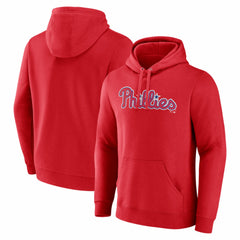 Red Philadelphia Phillies Official Wordmark Pullover Hoodie