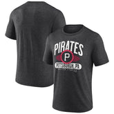 Charcoal Pittsburgh Pirates Badge of Honor Tri-Blend T-Shirt