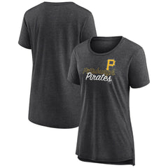 Gray Pittsburgh Pirates Women's Practice Time Tri-Blend T-Shirt