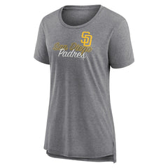 Gray San Diego Padres Women's Practice Time Tri-Blend T-Shirt