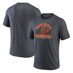 Charcoal San Francisco Giants Bay City Baseball Tri-Blend T-Shirt