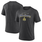 Charcoal Seattle Mariners Wonderment Tri-Blend T-Shirt