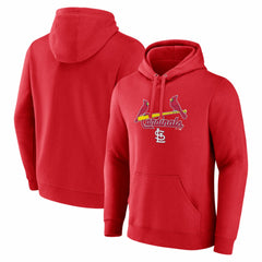 Red St. Louis Cardinals Team Lockup Pullover Hoodie