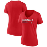 Red St. Louis Cardinals Women's Primary Play V-Neck T-Shirt