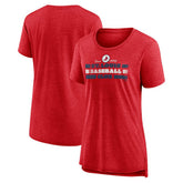 Red St. Louis Cardinals Women's Power Swing Tri-Blend T-Shirt