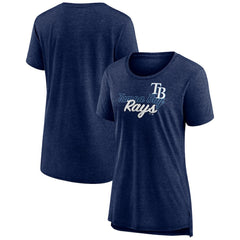 Navy Tampa Bay Rays Women's Practice Time Tri-Blend T-Shirt