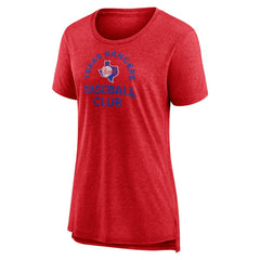Red Texas Rangers Women's Selected First Tri-Blend T-Shirt