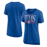 Royal Texas Rangers Women's Toppler Tri-Blend T-Shirt