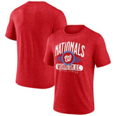 Red Washington Nationals Badge of Honor Tri-Blend T-Shirt