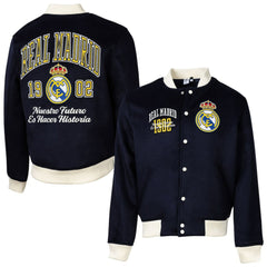 Real Madrid Sport Design Sweden Free Kick Wool Varsity Jacket