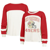 '47 Women's Double Header Curve Toni Long Sleeve T-Shirt - San Francisco 49ers T-shirts