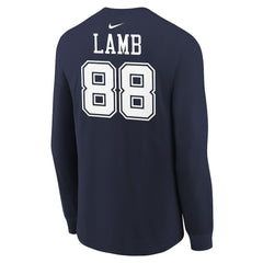 CeeDee Lamb Youth Player Name & Number Long Sleeve T-Shirt - Dallas Cowboys T-shirts