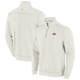 Cream San Francisco Giants Tommy Bahama Sport Tobago Bay Tri-Blend Half-Zip Sweatshirt