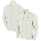 Cream San Diego Padres Tommy Bahama Sport Tobago Bay Tri-Blend Half-Zip Sweatshirt