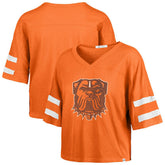 '47 Women's Premier Scout Cropped V-Neck T-Shirt - Cleveland Browns T-shirts