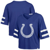 '47 Women's Premier Scout Cropped V-Neck T-Shirt - Indianapolis Colts T-shirts