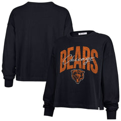'47 Women's Muse Sydney Long Sleeve Cropped T-Shirt - Chicago Bears T-shirts