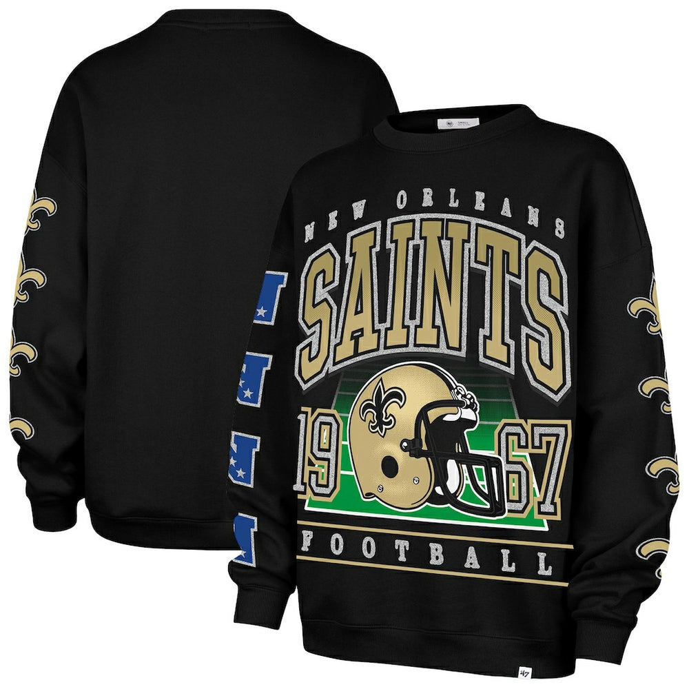 '47 Women's Go Big Oversized Pullover Sweatshirt - New Orleans Saints Pullover