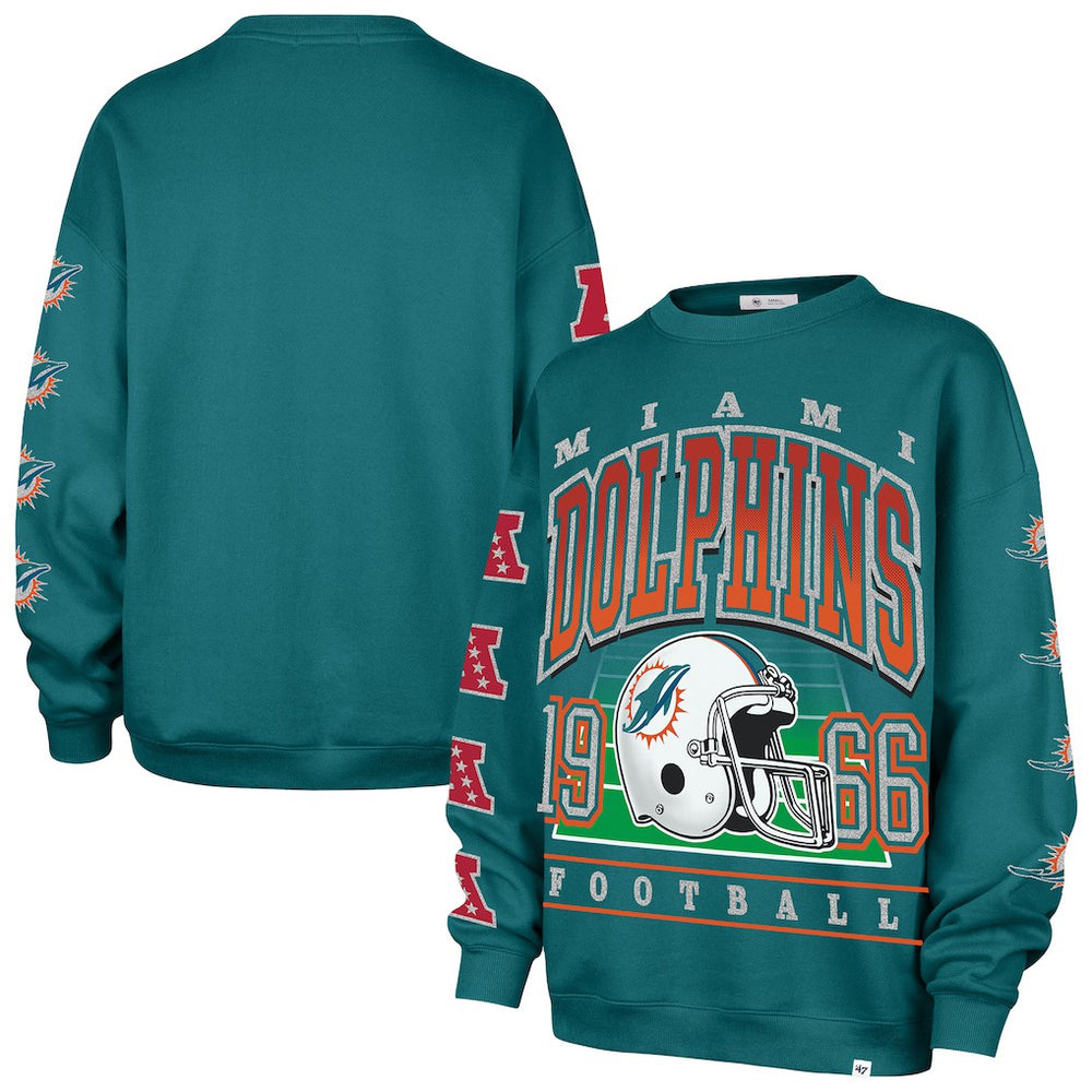 '47 Women's Go Big Oversized Pullover Sweatshirt - Miami Dolphins Pullover