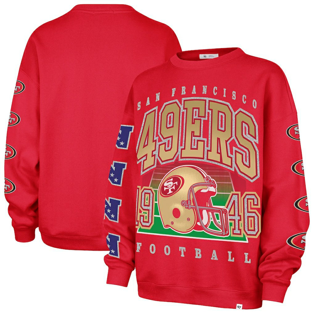 '47 Women's Go Big Oversized Pullover Sweatshirt - San Francisco 49ers Pullover