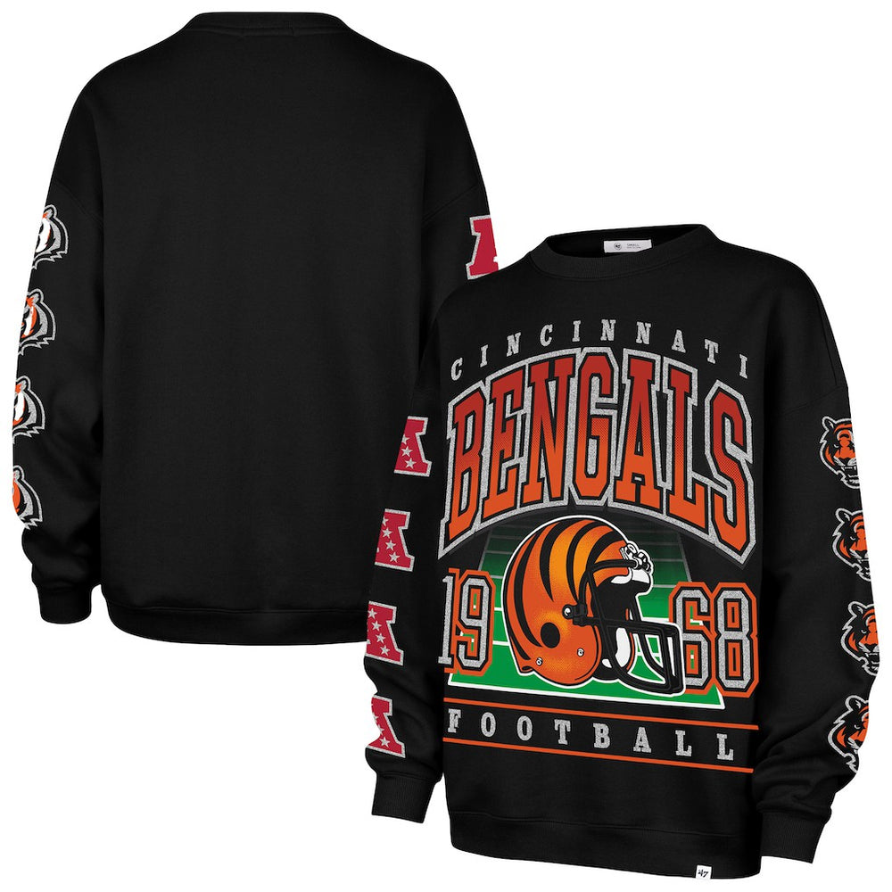 '47 Women's Go Big Oversized Pullover Sweatshirt - Cincinnati Bengals Pullover
