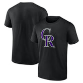 Black Colorado Rockies Profile Big & Tall Primary Logo T-Shirt