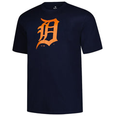 Navy Detroit Tigers Profile Big & Tall Primary Logo T-Shirt