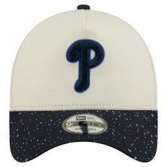 Cream Philadelphia Phillies New Era Speckle A-Frame 9FORTY Adjustable Hat