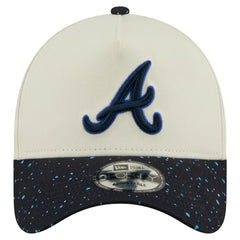 Cream Atlanta Braves New Era Speckle A-Frame 9FORTY Adjustable Hat
