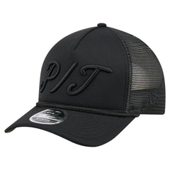 Black Pittsburgh Pirates New Era City Initial 9FORTY A-Frame M-Crown Adjustable Trucker Hat