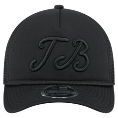 Black Tampa Bay Rays New Era City Initial 9FORTY A-Frame M-Crown Adjustable Trucker Hat