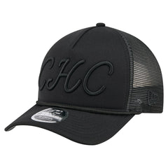 Black Chicago Cubs New Era City Initial 9FORTY A-Frame M-Crown Adjustable Trucker Hat