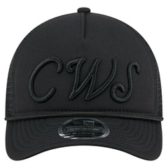 Black Chicago White Sox New Era City Initial 9FORTY A-Frame M-Crown Adjustable Trucker Hat