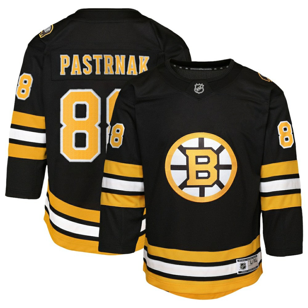 NHL David Pastrnak Boston Bruins Youth Home Premier Player Jersey