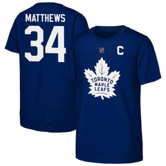 NHL Auston Matthews Toronto Maple Leafs Outerstuff Youth Player Name & Number T-Shirt