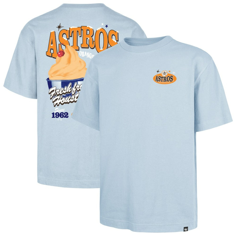 Light Blue Houston Astros '47 Ice Cream Parlor Foundation T-Shirt