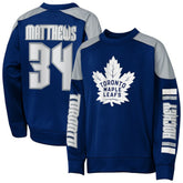 NHL Auston Matthews Toronto Maple Leafs Outerstuff Youth Best Defense Name & Number Crewneck Sweatshirt
